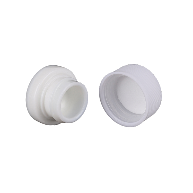 C018 3g Round White Glass Bottle CBD Jar