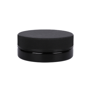 C042 35ml Round Black Glass Bottle CBD Jar